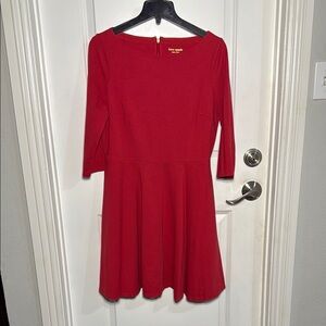 Kate Spade Red Cocktail Dress with 3/4 Sleeves